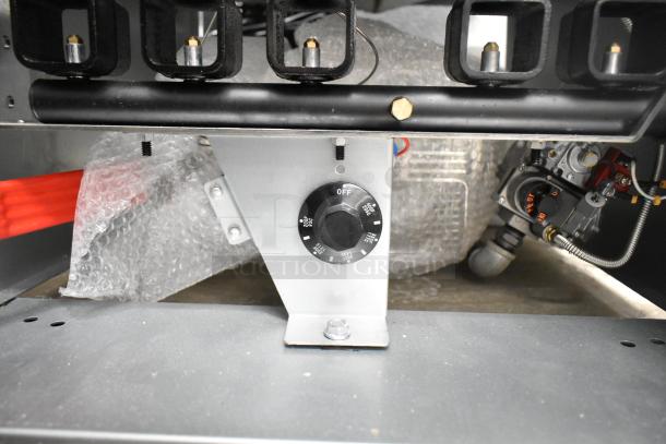 Brand new Avantco FF100 liquid propane fryer with a stainless steel tube, 70-100 lb. capacity, and 150,000 BTU.