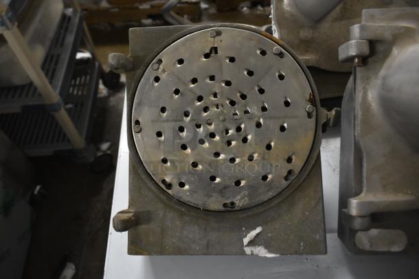 Vintage Pelican Head Slicer; one missing front, one missing blade. Metal construction, worn condition.