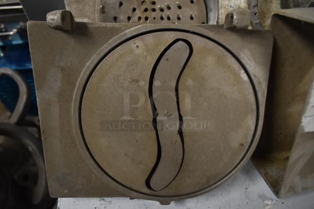 4 Pelican heads with 2 blades for grating and slicing; no front pieces; auction lot multiplier four times bid.