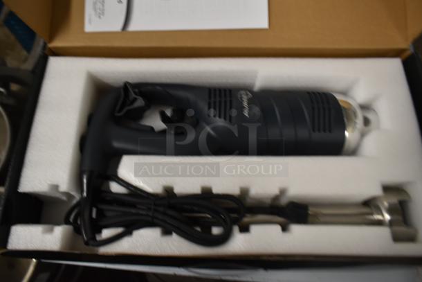 BRAND NEW 2024 AvaMix 16" immersion blender, medium-duty, variable speed, 3/4 hp, 120V, with minor scratches, in original box.