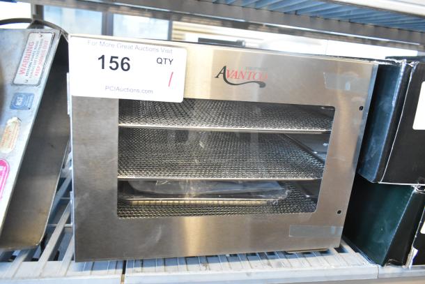 Brand new Avantco 177LT06A food dehydrator, 6 trays, stainless steel, glass door, tested, works on highest heat setting.