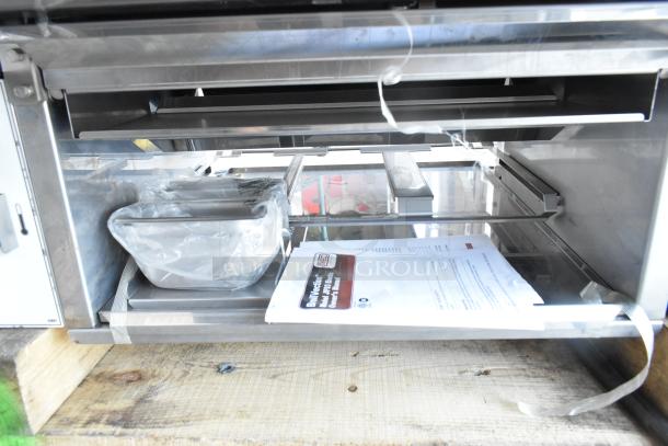 BRAND NEW 2021 Nieco JF93E BroilVection Conveyor Charbroiled Burger Grill, electric, 208V, 3 phase, with manual.