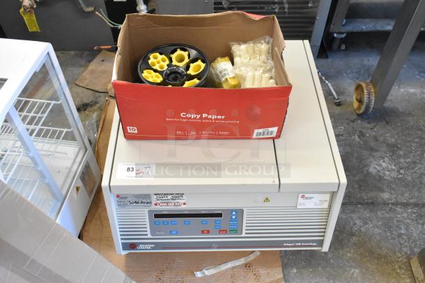 Beckman Coulter Allegra 25R Centrifuge with TA-10-250 Rotor and 356966 Adapters, used, with visible labels and control panel.
