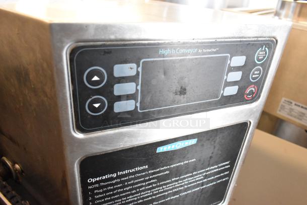 Turbochef HhC2020 commercial rapid cook conveyor oven, control panel view. 208/240 volts, 3 phase. 2017 model.