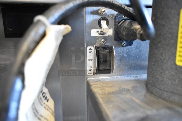 Stoelting stainless steel soft serve machine control panel with blend power switch and hi/off/lo settings, model 324835.