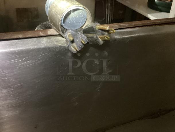 Keating Instant Recovery Double Fryer, Model #TSFM14A, 115v, showing metal surface and plug connector detail.