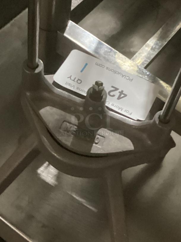 Nemco Wedge Slicer in used condition, showing Nemco branding and a visible placard with item number 42.