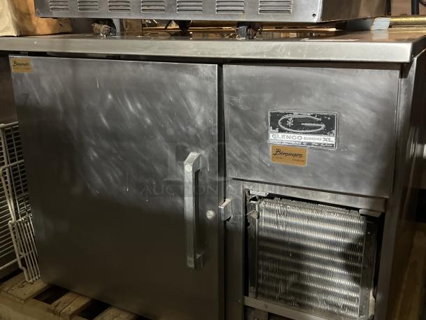 Glenco Burrdian XL Worktop Table, Model SA-10-ST, stainless steel, 41x33½x30 inches, visible logo and handle, commercial use.