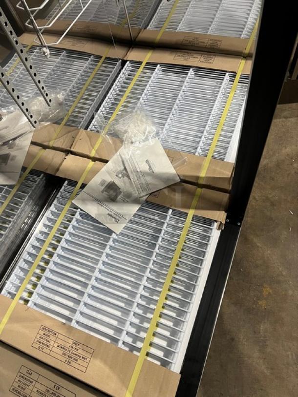 Brand new Blue Air BSR49T-HC commercial 2-door stainless steel refrigerator, poly-coated racks, 115V, on casters, 2019 model.