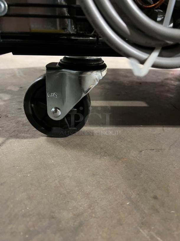 Blue Air BSF23HC commercial freezer caster, showcasing sturdy design, part of the new stainless steel reach-in model.