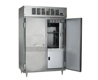 Master-Bilt IHC48 stainless steel 2-door ice cream cabinet, scratch-n-dent, commercial use, 115/208-230V 1 Phase.