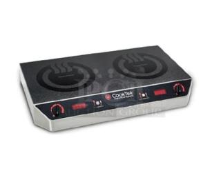 CookTek Heritage Series dual induction range, model 604601, brand new with glass-ceramic top and individual controls.