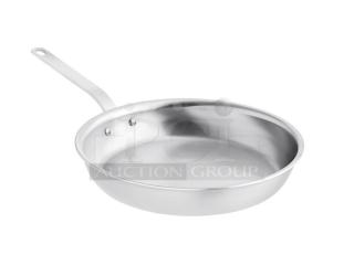 BRAND NEW Vollrath Tribute Series 12" Stainless Steel Tri-Ply Fry Pan, Model 691112, with plated handle, commercial grade.