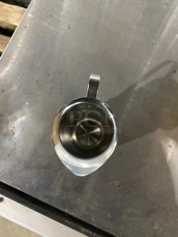 Winco BCS-8 stainless steel 8 oz. bell creamer, brand new, commercial-grade. Sold in a case of 12.