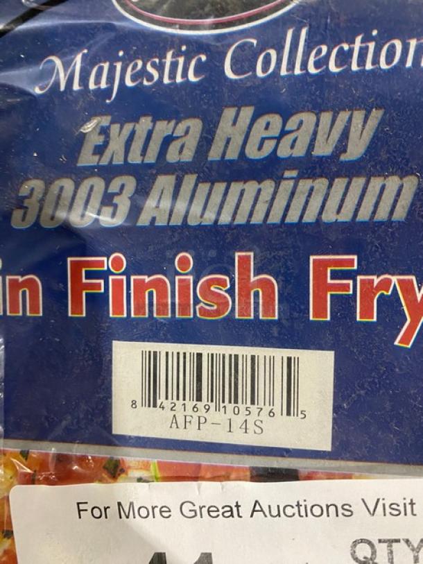 Winco Winware Majestic Collection 14" Fry Pan, Model AFP-14S, brand new, extra heavy 3003 aluminum, satin finish, commercial grade.