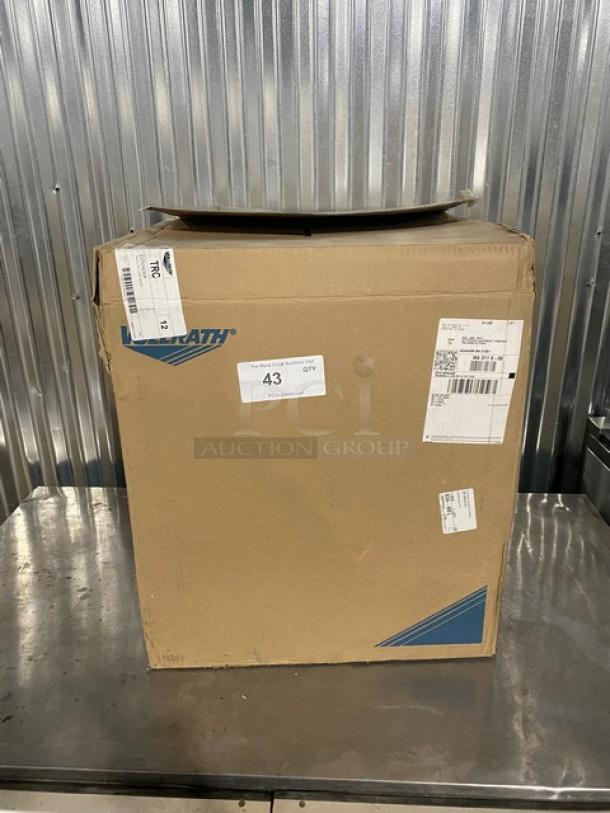 Brand new Vollrath Traex 36-compartment rack extender, model TRC, in original packaging. Box shows shipping labels and brand logo.