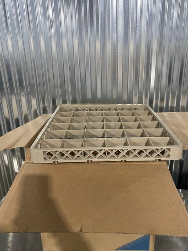 Brand new Vollrath Traex Series beige rack extender, 36 compartments, model TRC, in original packaging. 12 per case.