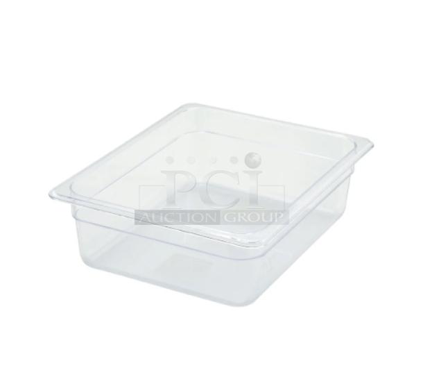 Winco commercial clear polycarbonate food pan, 1/2-size, 4" deep, model SP7204. Brand new condition.