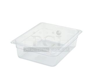 Winco commercial clear polycarbonate food pan, 1/2-size, 4" deep, model SP7204. Brand new condition.