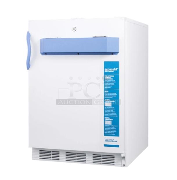AccuCold VT65MLBIMED2ADA pharmaceutical freezer, single door, 24" wide, white, ADA compliant, built-in undercounter, brand new.
