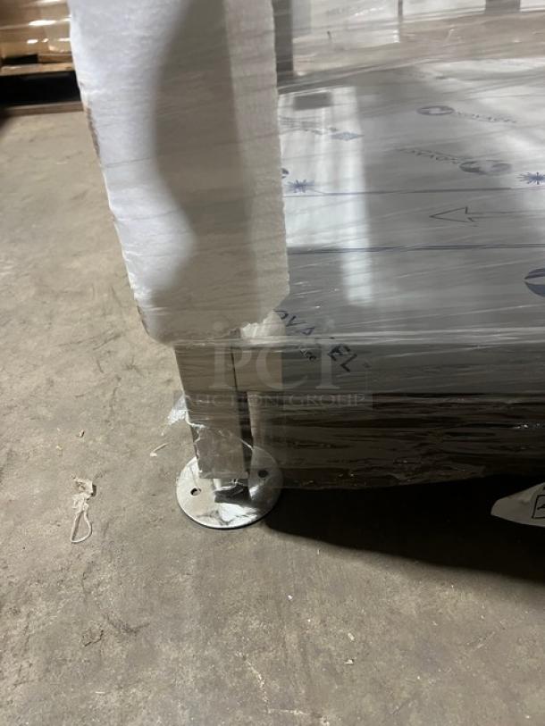 Alto-Shaam Combitherm Combi Oven Stand, stainless steel, 24"x38", model 5016083, with single undershelf, new condition.