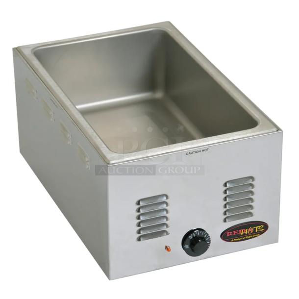 Eagle Group 1220CWD-120 stainless steel countertop food warmer for full-size pans, new condition, features control dial.