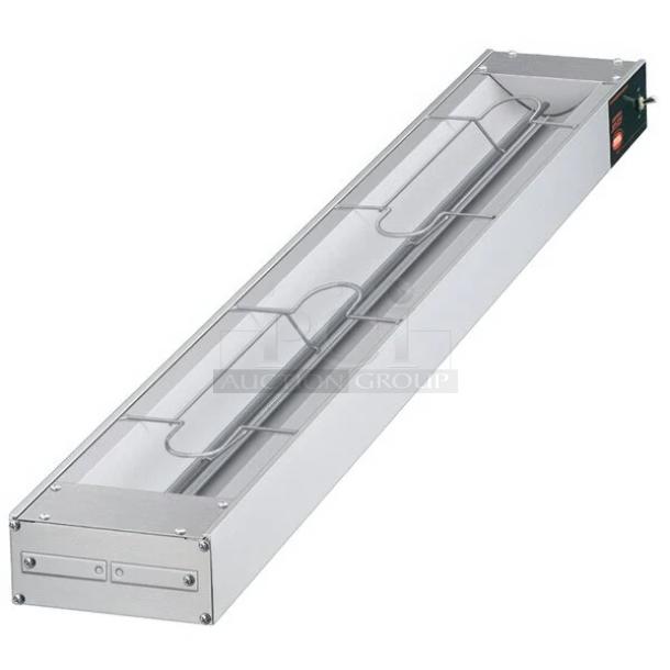NEW Hatco GRA-30 30" Glo-Ray Single Infrared Warmer, 240V, infinite controls, stainless steel, commercial use, excellent condition.