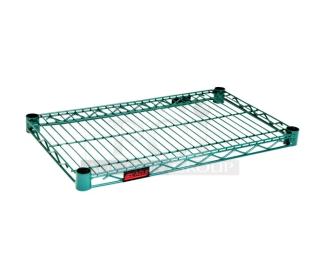 Brand new Eagle Group EAGLEgard 60"x14" hybrid zinc/green epoxy coated wire shelf, Model 1460E, with label.