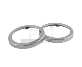 Brand new Carlisle EZ-Fit Series stainless steel ring bezels, model C24XC, for C2410C cup dispenser. Set of two.