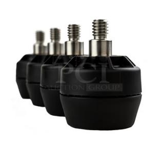 Flat Tech FRB1003A01 table levelers, black, 1/4" thread, new condition. Includes 4 stabilizers per case.