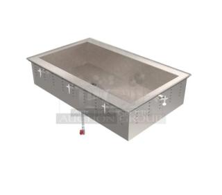 Brand new Vollrath Model 36491 stainless steel electric non-refrigerated ice-cooled drop-in cold food well.