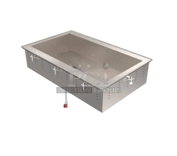 Brand new Vollrath Model 36491 stainless steel electric non-refrigerated ice-cooled drop-in cold food well.