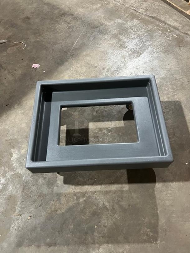 Brand new Cambro CD300615 Camdolly, charcoal gray, heavy-duty pan/food carrier, 350 lb capacity, on casters.