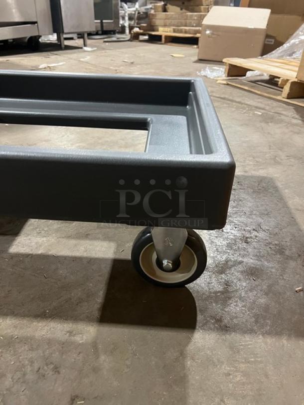 Cambro CD300615 charcoal gray food carrier Camdolly, brand new. 350 lb capacity, heavy-duty, on casters.