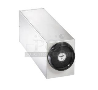 Brand new Vollrath 58821A stainless steel single-slot countertop cup dispenser cabinet.