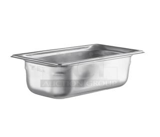 Brand new Vollrath Super Pan 3 Series, stainless steel, 1/3-size, 4" deep, anti-jam model 90342 steamtable pan.