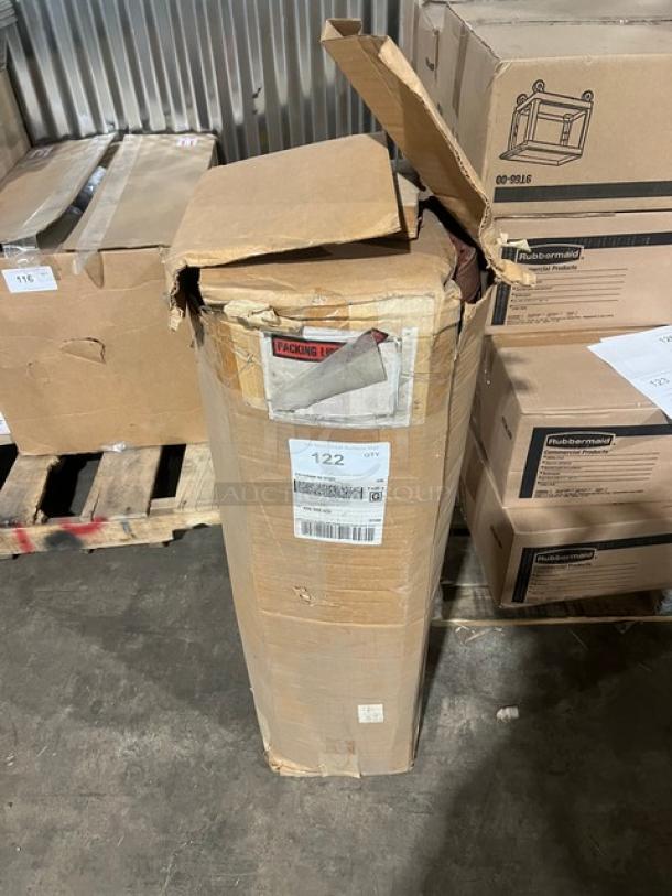 Cardboard box for Cactus Mat VIP Duralock Series anti-fatigue floor mat, red rubber, 61"x38", new scratch-n-dent condition.