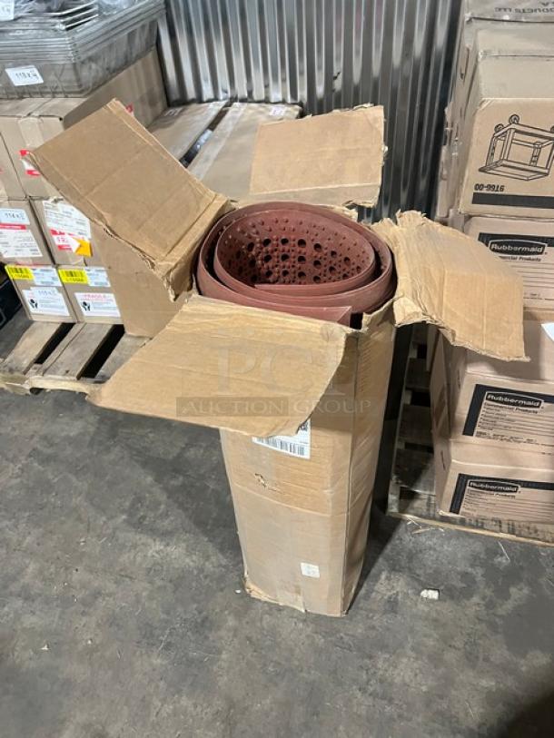 NEW Cactus Mat VIP Duralock red rubber anti-fatigue floor mat, 61"x38", grease-resistant, in original opened box.