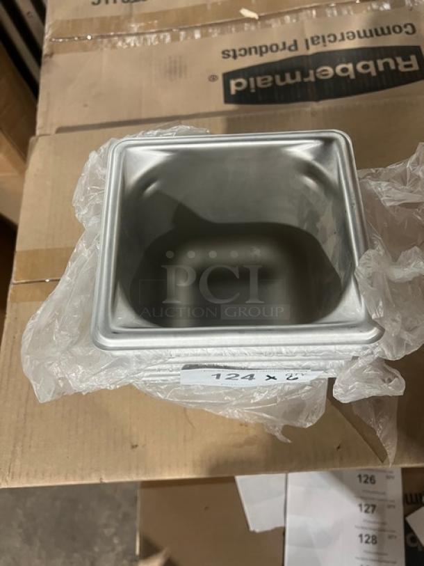 Brand new Vollrath Super Pan 3 Series, Model 90662, 1/6-size, 6" deep anti-jam stainless steel pan in packaging.