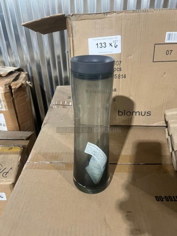 Blomus Water Splash Series 34 oz. smoked glass carafe, model 63807. Brand new, handmade, mouth-blown.