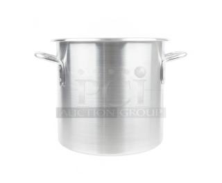 Brand new Vollrath Wear-Ever 9 Qt. aluminum stock pot, model 4302, with dual handles; ideal for commercial use.