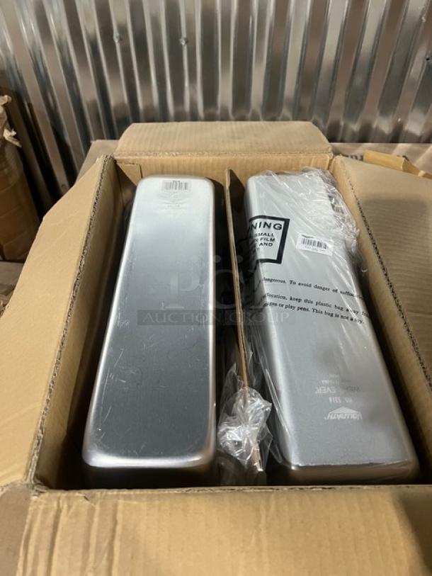 Brand new Vollrath Wear-Ever 5216 commercial aluminum loaf pans, 1.5 lb capacity, in original packaging.