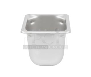 Brand new Vollrath Super Pan 3 Series 1/6-size, 6" deep stainless steel anti-jam steamtable pan, model 90662.