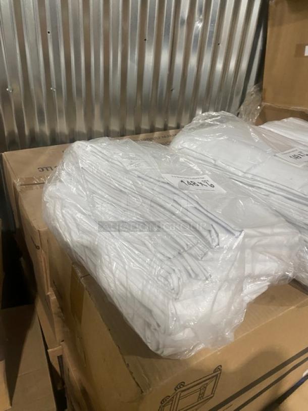 Brand new Thomaston Mills T180 sheet, 108"x115", 50/50 cotton polyester, in packaging. No iron percale.