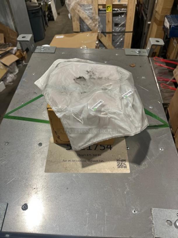 New Captive-Aire 2022 stainless steel in-line power ventilator, model SIF11DD-SS, with speed control and 11.75″ wheel.