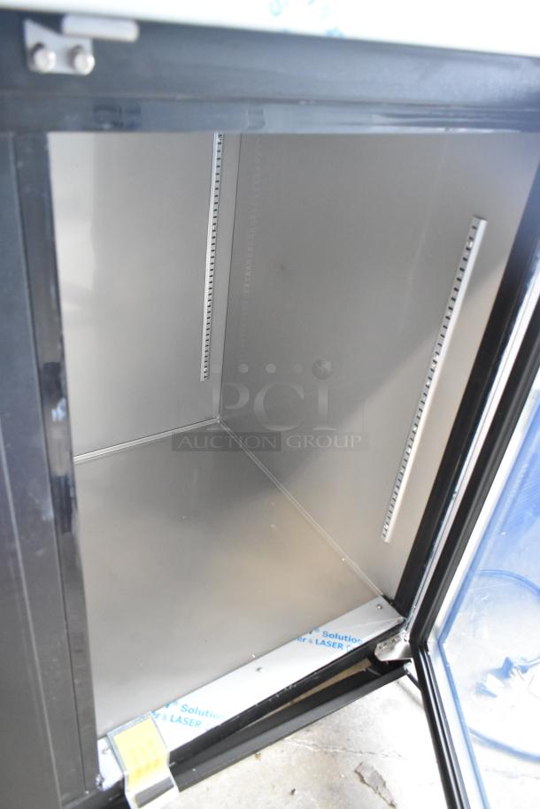 Brand new 2022 Hoshizaki BB95-G 3-door back bar cooler, 115V, 1 phase, spacious interior, adjustable shelving tracks.