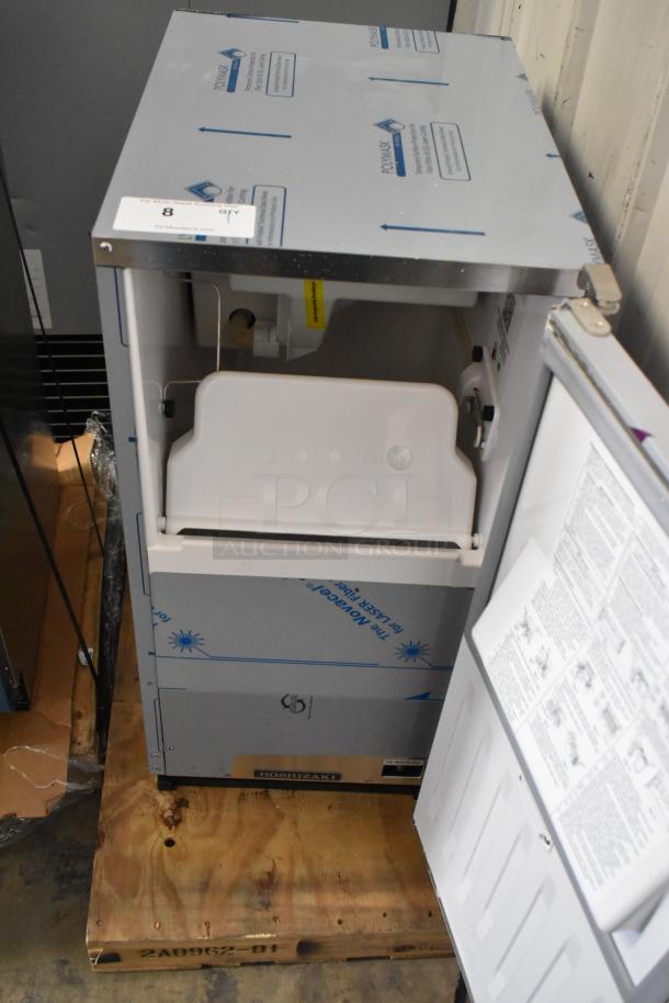 Brand new Hoshizaki AM-50BAJ-DS Top Hat Cuber Icemaker, 115V, 1 Phase, commercial use, with protective film intact.