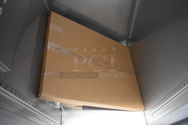 Brand new 2025 Hoshizaki F1A-FS single door commercial freezer, 115V, 1 phase, stainless steel, unopened packaging.