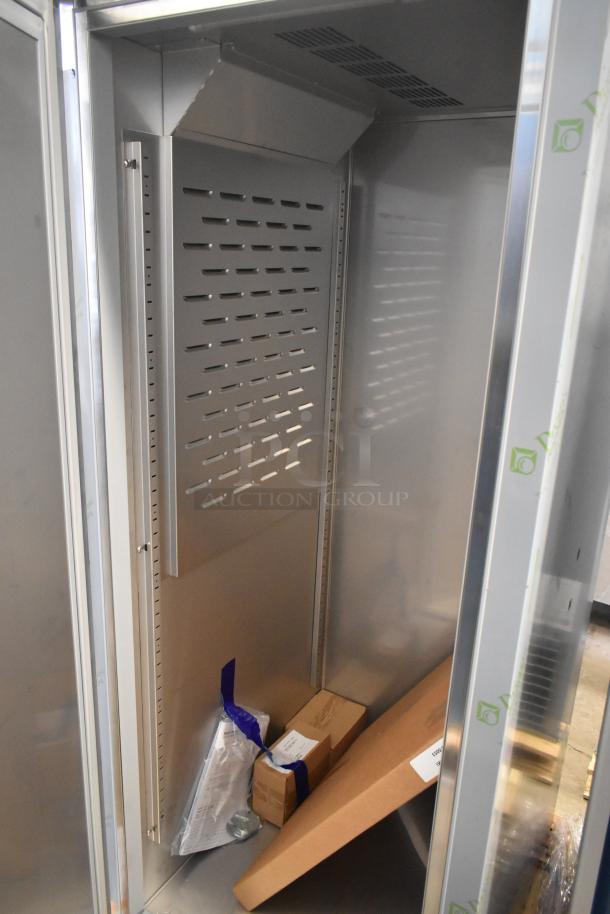 Brand new 2026 Hoshizaki F1A-FSL commercial single door reach-in freezer, 115 volts, 1 phase, pristine interior.