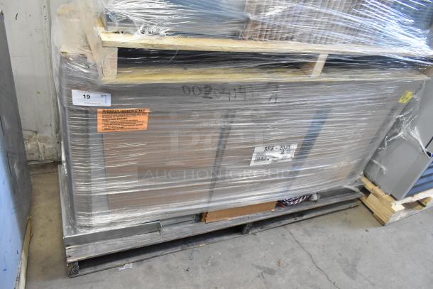 Brand new 2026 Hoshizaki SRK-20J3 remote ice machine condenser, wrapped on pallet, model for KMS-2000MLJ, 208-230V, 3-phase.